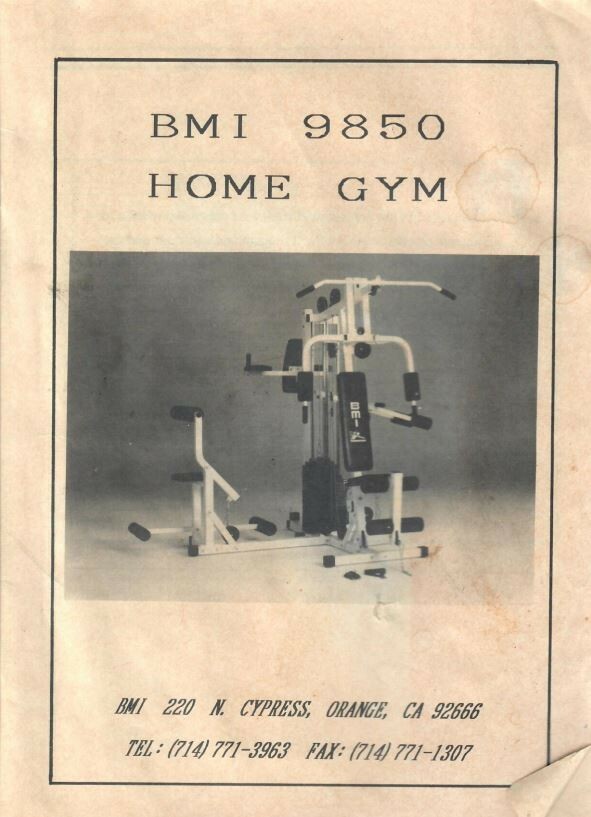 BMI 9850 Home Gym, Four Station 30 page Assembly Manual *PDF Only*