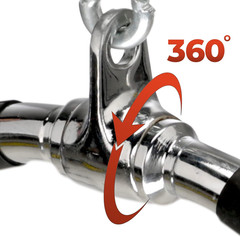 Neutral Grip LAT Pull Down Bar with Range of Motion Cable Attachments