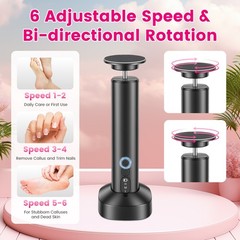 Electric Foot Callus Remover &Nail Grinder Feet Care Kit for Men & Women