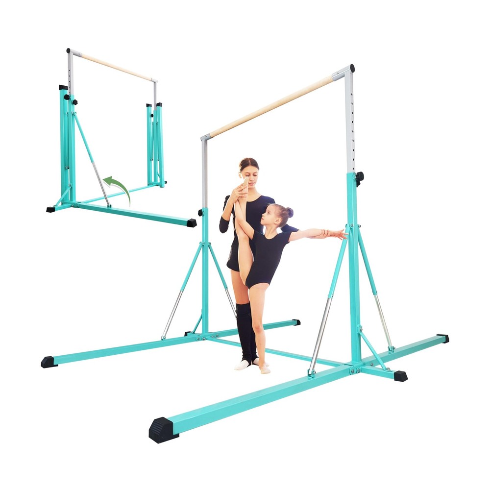 Gymnastics Bar, 5’10” Base length 45″ to 71″ Adjustable Horizontal Bar for