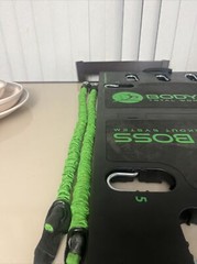 BODY BOSS Home Gym Workout System Portable Green Resistance Bands Only Free Ship