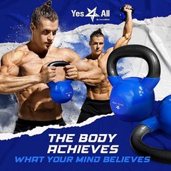 Effortless Control – 15 LB Vinyl Coated Cast Iron Kettlebell for Fitness Gains