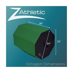 Z Athletic Octagon Mat for Gymnastics Green and Black