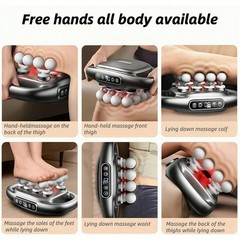 Deep Tissue Massage Gun, 8-Head Percussion Massager with 30 Intensities & 3 M…