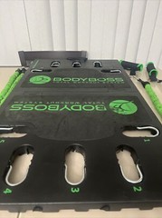 BODY BOSS Home Gym Workout System Portable Green Resistance Bands Only Free Ship