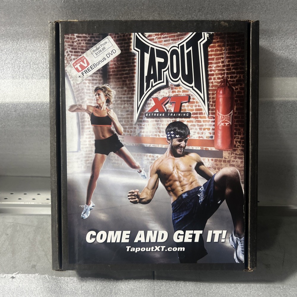 Tapout XT Exercise Program 7 DVD Set, Towel, Stretch Bands Etc Kit NOB New