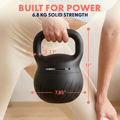 15 Lb Soft Training Kettlebells for Home Gym, Shock-Absorbing Base, Kettlebell w