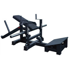 Glute Bridge Plate-Loaded Hip Thrust Machine, Black, Heavy-Duty Steel Frame, 176