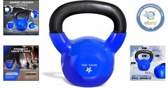 15 LB Vinyl Coated Cast Iron Kettlebell – Durable, Stylish Home Gym Essential