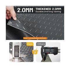 TUFFIOM 7.5×22 FT Garage Floor Mat, Thickened Diamond Plate PVC Garage Mats F…