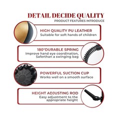 57-75IN Punching Bag Reflex Ball Speed Bag Free Standing Boxing Bag with Adju…