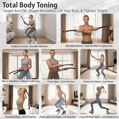 Portable Ropeless Battle Ropes for Men & Women,Adjustable Weights Cordless Ba…