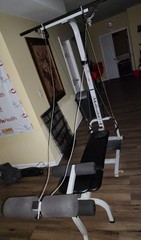 The Motivator Adjustable Home Gym Leg Extension Arm Curl Bench Cables