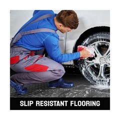 TUFFIOM 7.5×22 FT Garage Floor Mat, Thickened Diamond Plate PVC Garage Mats F…