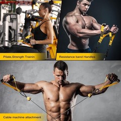 Heavy-Duty Cable Attachments & Resistance Band Handles for Home Gym Excellence
