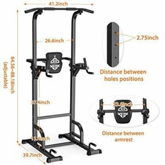 Sportsroyals Power Tower Dip Station Pull Up Bar for Home Gym Strength Training