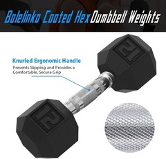 Black Hex 12 LB Dumbbell Pair | Perfect for Weight Loss & Strength Building