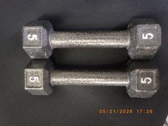 Cap Barbell 100 lb Cast Iron Hex Dumbbell Weight Set with Rack (TDY031407)