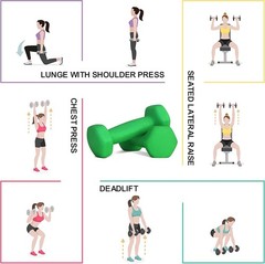 Versatile 4 lb Hexagonal Neoprene Dumbbell Pair for All Ages & Fitness Levels
