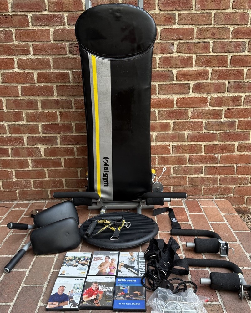 Total Gym FIT Chuck Norris Home Gym Resistance Training System AB CRUNCH DVDS