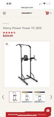Marcy Power Tower Pull Up And Dips TC-3515 Home Gym Tower – Black