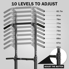 Pull Up Power Tower DipStation, Multifunctional DipSupport for Power and…