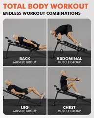GMWD Total Home Gym with Detachable Footplate,Swing Attachment and Weight Holder