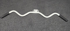 Vintage Weight Cable Gym Machine Curl Lat Bar – 40.5 inches -White
