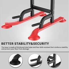 Power Tower Adjustable Height Pull Up & Dip Station Multi-Function Home Strength