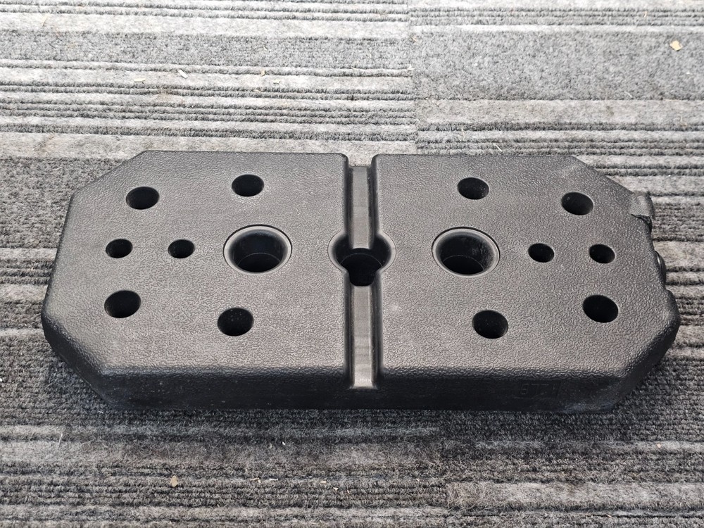 (QTY 4) Vinyl Rectangle Weight Plate 10 LBS EACH 14.5″ L x 7″ Stackable, Black