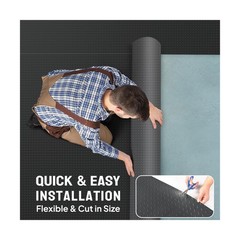 TUFFIOM 7.5×22 FT Garage Floor Mat, Thickened Diamond Plate PVC Garage Mats F…