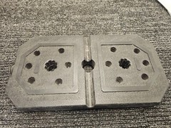 ( QTY 2 ) 12.5 Pound Each BackPack Plate Vinyl Machine Weight Black