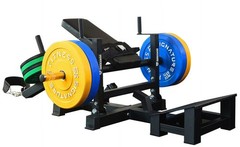 Glute Bridge Plate-Loaded Hip Thrust Machine, Black, Heavy-Duty Steel Frame, 176