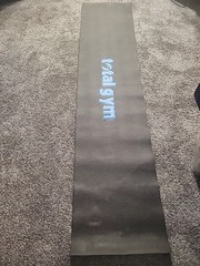 Total Gym Mat BlueLettering 91 1/2″ x 20 1/2″ No Rips Or Tears See Photos
