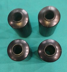 Soloflex Roller Pads Set of 4 Rubber Foam Black Vintage