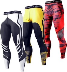 Men’s Compression Pants 3-Pack Sports Fitness Gym Running Tight Leggings