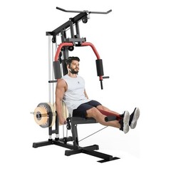 Multifunctional Home Gym Equipment Body Workout Station w/ Pulley System 400lbs