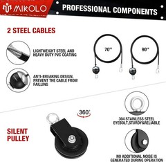 Portable Fitness Cable Machine with Detachable Handles^