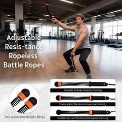 Portable Ropeless Battle Ropes for Men & Women,Adjustable Weights Cordless Ba…
