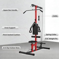 Multifunctional Home Gym Equipment Workout Station with Pulley System Adjustable