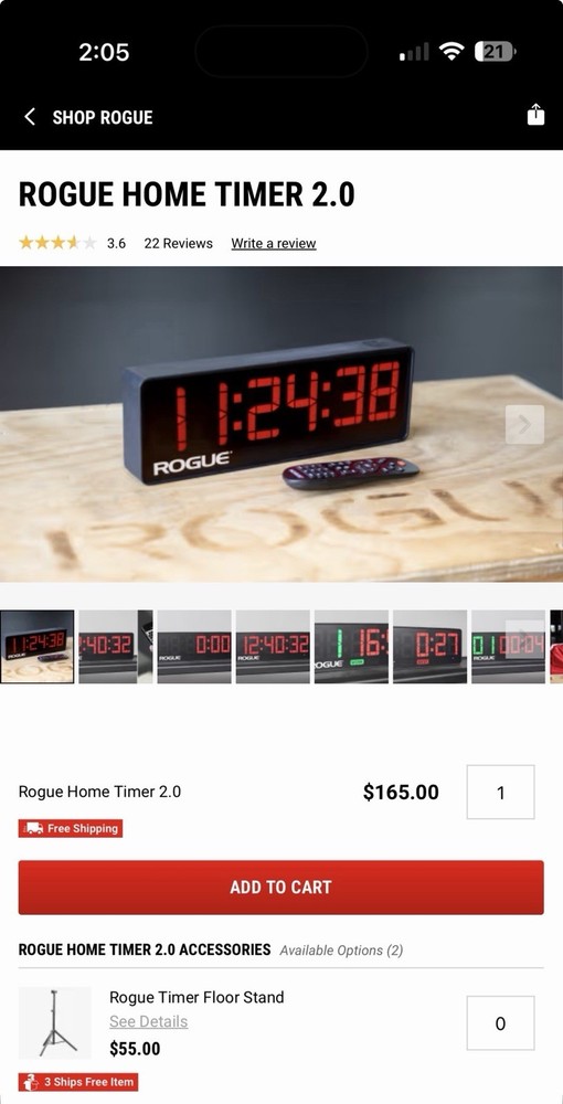 Rogue Fitness Home Timer 2.0