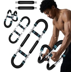 Pro-Grade Twister Arm Trainer- 30-100lb Adjustable Chest Workout Equipment Black