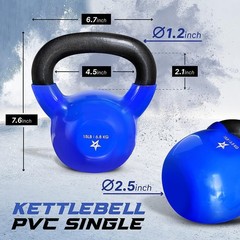 Effortless Control – 15 LB Vinyl Coated Cast Iron Kettlebell for Fitness Gains