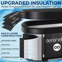 SereneLife 105 Gallon Portable Insulated Oval Ice Bath Tub for Athletes
