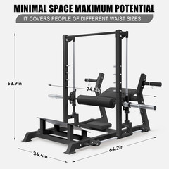 Heavy Duty Hip Thrust Machine 770 LBS for Home Gym Glute Training