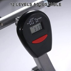 YSSOA Rowing Machine Rower Ergometer, with 12 Levels of Adjustable Black