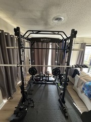 MIKOLO K3 Adjustable Power Rack Home Gym Cable Crossover Pull-Up 440lb Black