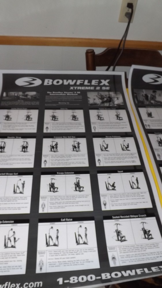 NO OFFER BOWFLEX XTREME 2 SE SE ,LAMINATED SIDE BY SIDE Poster 24×36. 2 POSTER