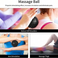 6pcs Foam Roller Set – Deep Tissue Massage Roller, Ball & Stretching Strap