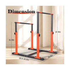 Dip Bar Station Functional Fitness Workout Dip bar 3 Level Adjustable Height …